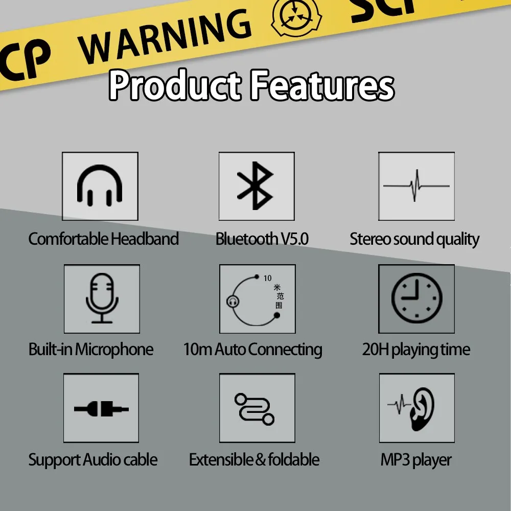 Scp-fone de Ouvido sem Fio para Celular Fone de Ouvido para Cosplay Anime Estéreo Telefone Móvel Imperdível V5.0 2d - Image 6