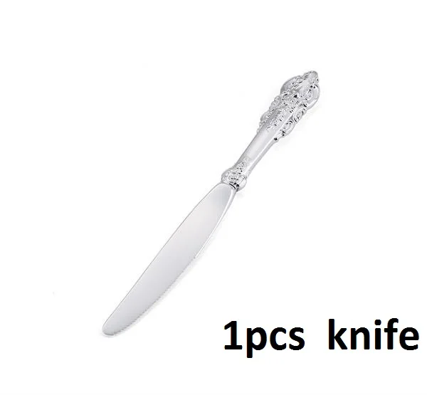 1 cake knife Серебряный свадебный торт обслуживание набор торт нож-Лопатка барокко праздничное украшение торта Лопата сервер Ресторан столовые приборы Рождественский набор столовых приборов - Цвет: 1 cake knife