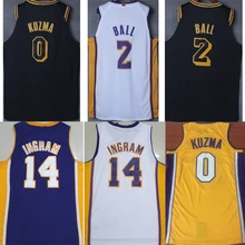 Новые мужские баскетбольные майки Lonzo Ball Brandon Ingram Kyle Kuzma Джерси для дешевой продажи