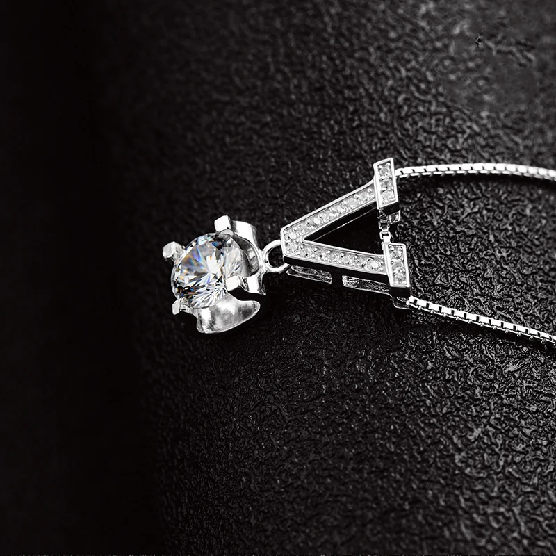 BOEYCJR Love 925 серебро 1ct/2ct/3ct F цвет Moissanite VVS Обручальная Свадебная подвеска, ожерелье для женщин Подарок на годовщину