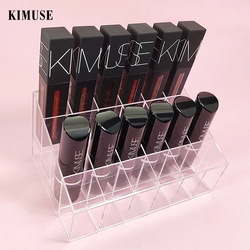 Прозрачный акриловый Органайзер для макияжа KIMUSE с несколькими сетками коробка