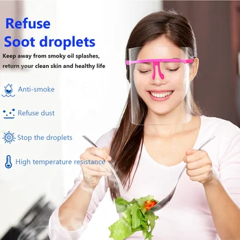 

Hot New Creative Protective Face Shield Kitchen Oil-Splash Proof Mask Transparent Virus Protection Mask Painting Face Protection