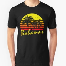 Camiseta Unisex con estampado de la puesta del sol de la vendimia de Las bahamesas para hombres