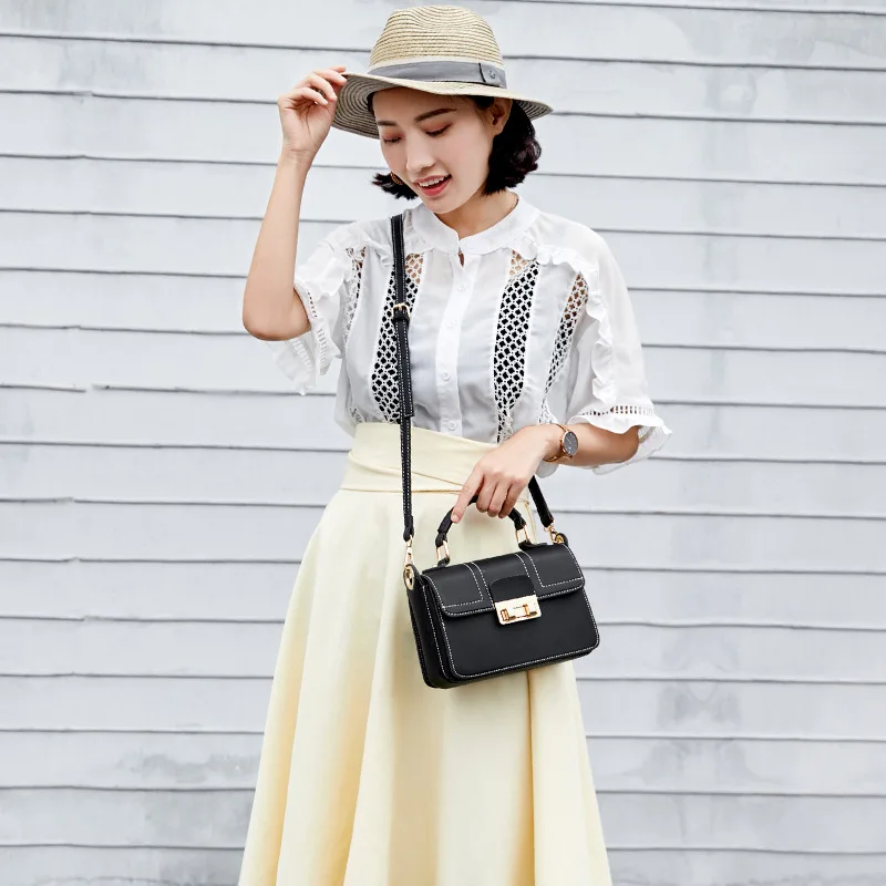 

New Style Fashion WOMEN'S Bag Casual Versitile Fashion Practical Metal Buckle Cross-body Shoulder Bag Korean-style WOMEN'S Bag W