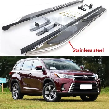 

High Quality New aluminium for Toyota Highlander 2014 2015 2016 2017 2018 2019 side step Kluger running board Nerf bar pedal
