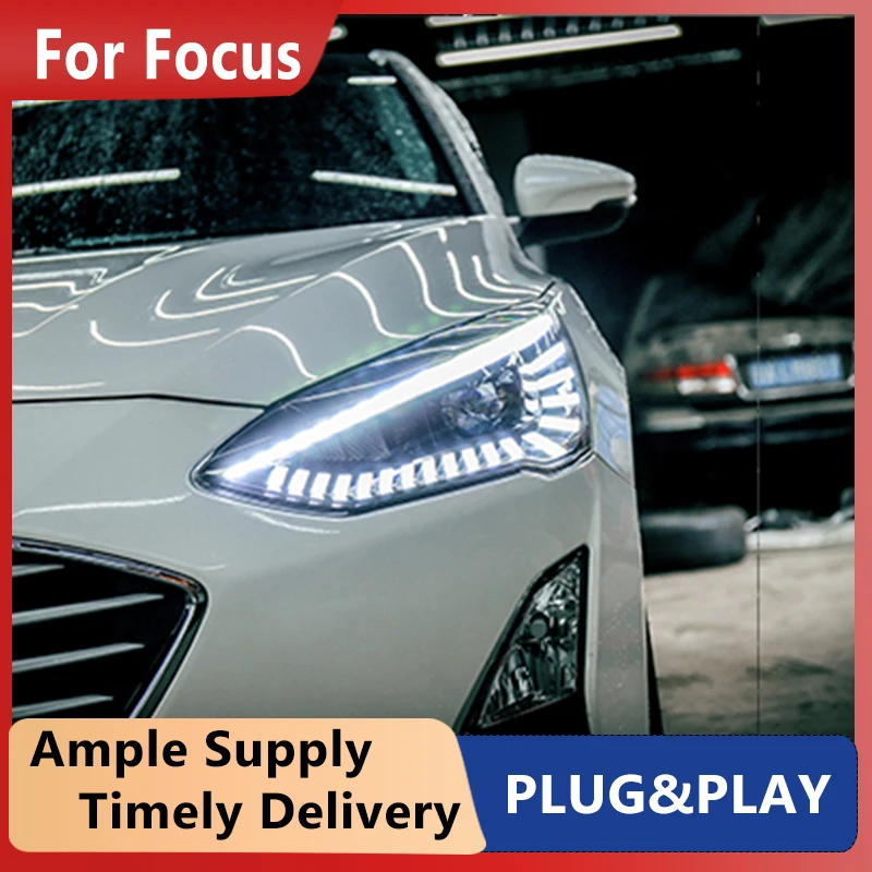 

Cars Headlight For Ford Focus 2019 Sedan Hatchbach Headlights Full LED Running lights Bi-Xenon beam dynamic signal
