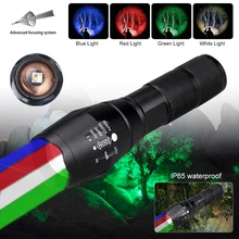Xm-l rgbw 4 em 1 led tático arma luz interruptor remoto zoomable caça lanterna rifle scope airsoft montar scout luzes conjunto