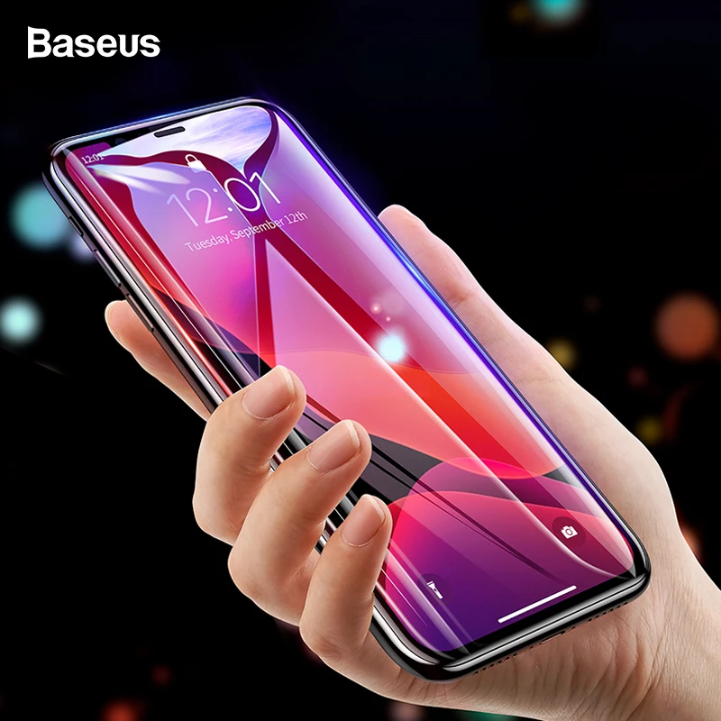 

Baseus 0.3mm Screen Protector For iPhone 11 Pro Max 2Pcs Full Cover Protective Tempered Glass Film For iPhone 2019 Newest