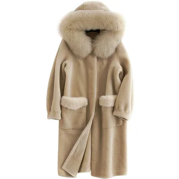 

Autumn Winter Coat Women Clothes 2020 100% Wool Jacket Real Fur Coat Female Korean Vintage Sheep Shearling Fur Tops ZT4121