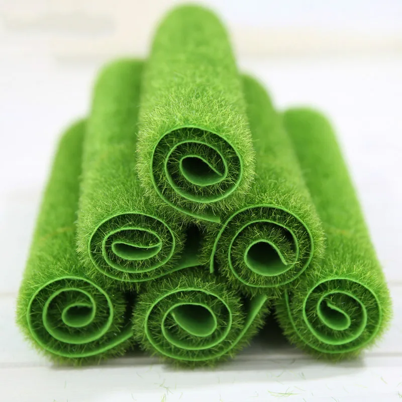 

30*30CM Real Touch Fake Moss Artificial Lawn Micro Landscape Moss Grass Flores Artificiais Flowers Foliage for Home Party Decor
