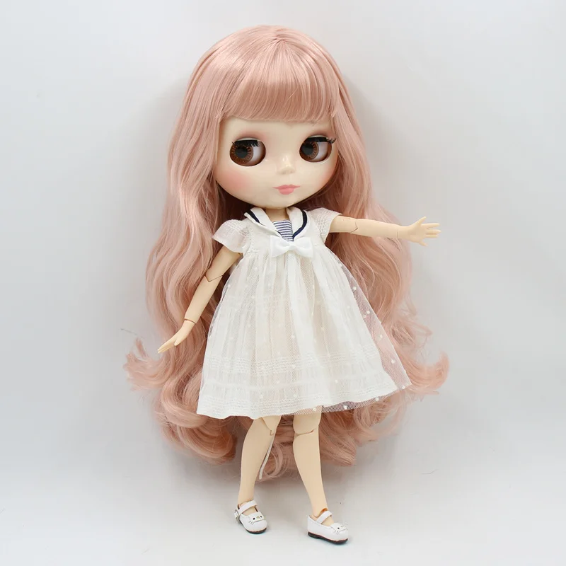 ICY Fortune Days factory blyth кукла белая кожа суставное тело новое матовое лицо с бровями Губы розовые мягкие кудри волосы DIY sd Подарочная игрушка