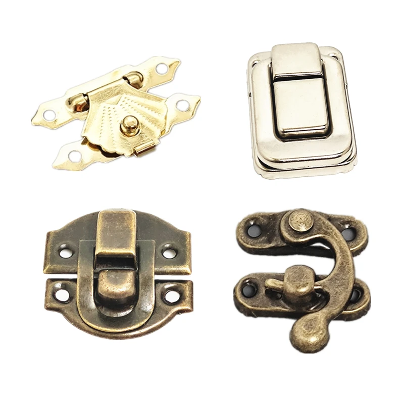 Box Latch Hasps Buckle Antique Brass Latches Catches Jewelry Bucklealloy Wooden Case Hook Lock Furniture Hardware furniture hardware,toggle latches,jewelry box hasps,decorative latches