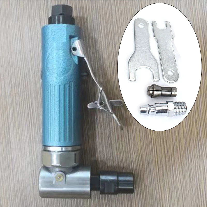 

1*Small Grinder+2*Mini Wrench+1*Air Connector+1*Chuck 1/8inch 1/4inch Pneumatic Tools Pneumatic Angle Grinder Polishing Machine