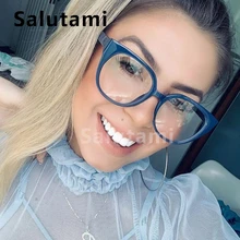 Квадратные очки кошачий глаз для близорукости, оправа для женщин, винтажные прозрачные очки, женские компьютерные очки, Ретро прозрачные оттенки синего цвета