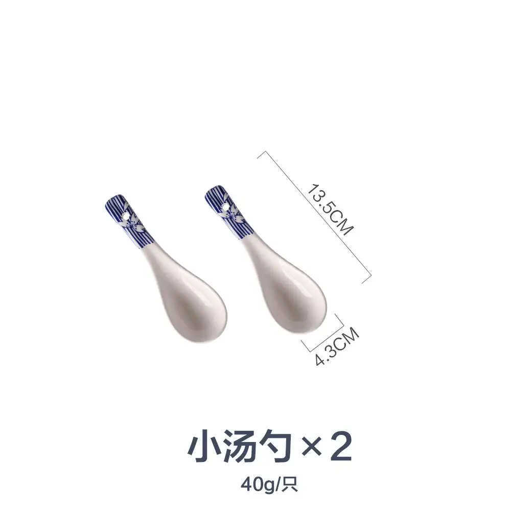 Японский творческий Керамика посуда: чашка один супа чашки для супа с лапшой для рыбы комплект бытовой - Цвет: Spoon X2