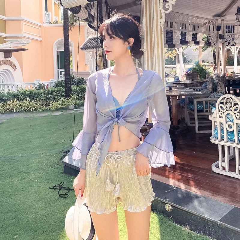 Swimsuit For Girls Tankini Swimsuits Women Bathing Suit Swim Wear Bikini Sexy Split Long Sleeve Fairy Korean Ins 2020 New Swimsuit For Girls Tankini Swimsuits Women Bathing Suit Swim Wear Bikini Sexy Split Long Sleeve Fairy Korean Ins 2020 New