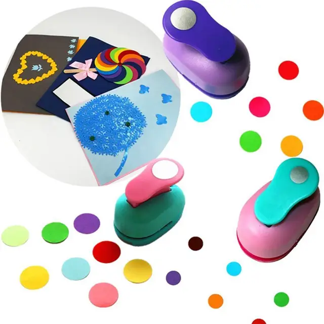 Circle Paper Punch, 5 PCS Circle Punches for Paper Crafts, 5 Different Size  Circle Hole Punch,Random Colors - AliExpress