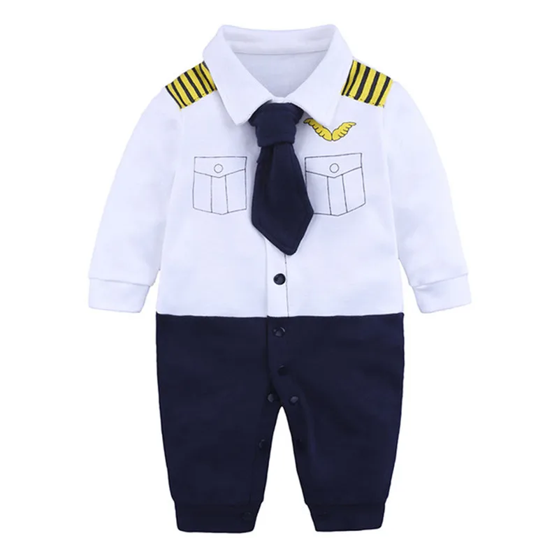 Baby Rompers Boys Jumpsuits Fashion Gentlmen Style Newborn Infantil Overalls Outfits Long Sleeves Toddler Clothes 0-18Months