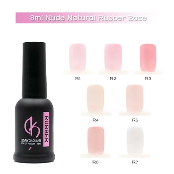 

8ml Nude Natural Rubber Base Gel Varnish 7 Color Nail Base Coat Manicure Tempered Top Semi-permanent Gellak Primer for Nails Art
