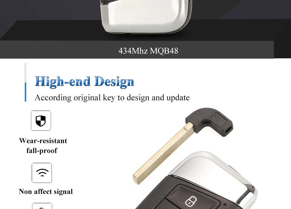 Chiave/Telecomando Per Volkswagen Volkswagen Arteon Passat B8 Magotan Superb A7 Nuovo Cc - Jingyuqin Oem Oem Yky 434mhz Mqb48 Trasmettitore Volkswagen 12 Chiave/Telecomando Per Volkswagen Volkswagen Arteon Passat B8 Magotan Superb A7 Nuovo Cc - Jingyuqin Oem Oem Yky 434mhz Mqb48 Trasmettitore Volkswagen - H9d6bdfa85a4841bfaca0a9ddd76cf732E