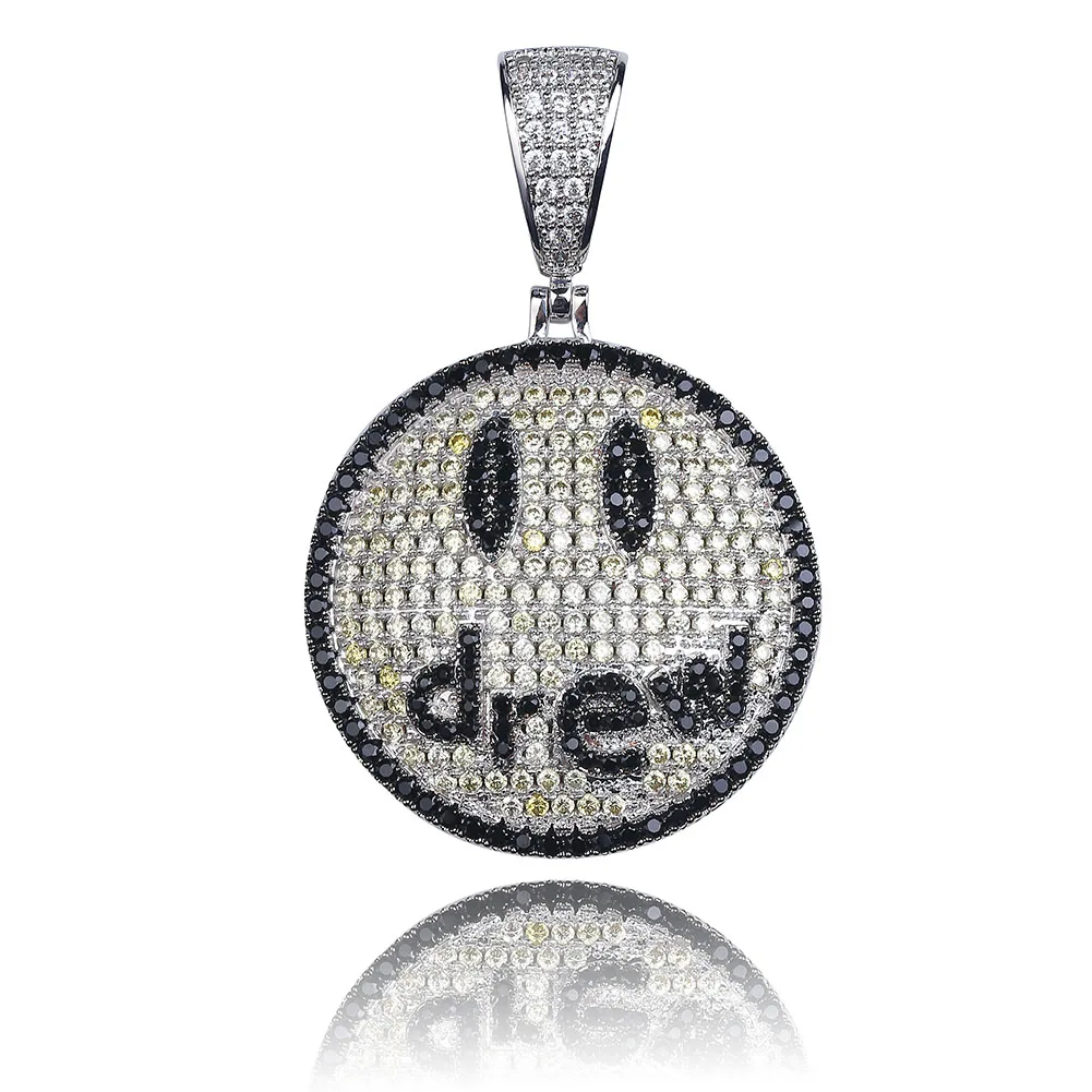 silver JINAO, новинка, цепочка со льдом из кубического циркония, округлое, хип-хоп ювелирное изделие, ожерелье с кулоном, ожерелье для мужчин и женщин, подарки - Окраска металла: silver