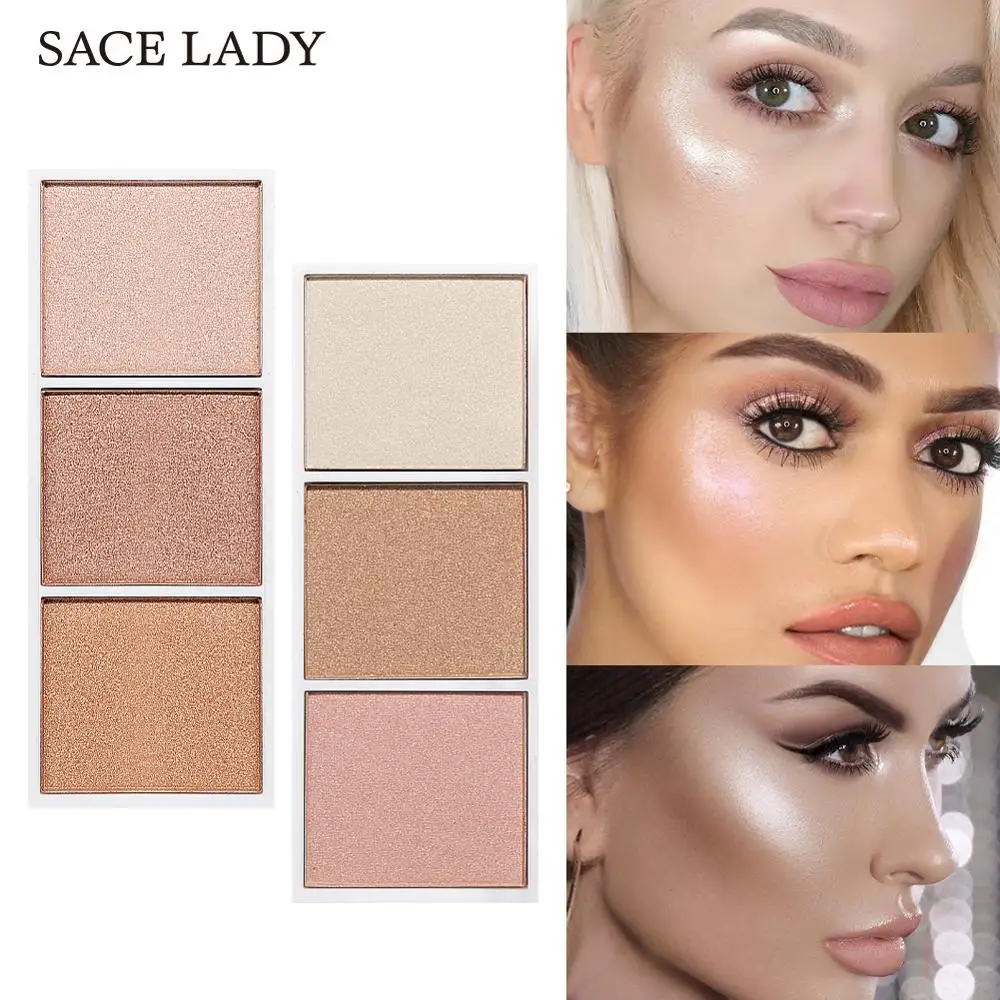 SACE LADY Highlighter Palette | Contour Powder Face Bronzer | Matte Makeup Palette | Pigmented Blusher Palette | Cosmetics image 3