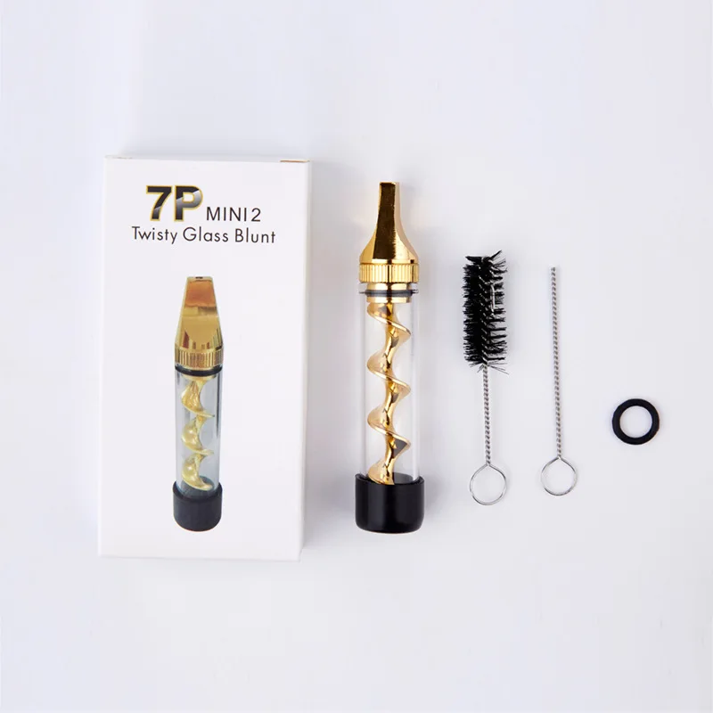 

Spiral Pipe Atomizer 7P Mini2 Pipe Glass Twisty Blunt Dry HERB Smoking Pipe