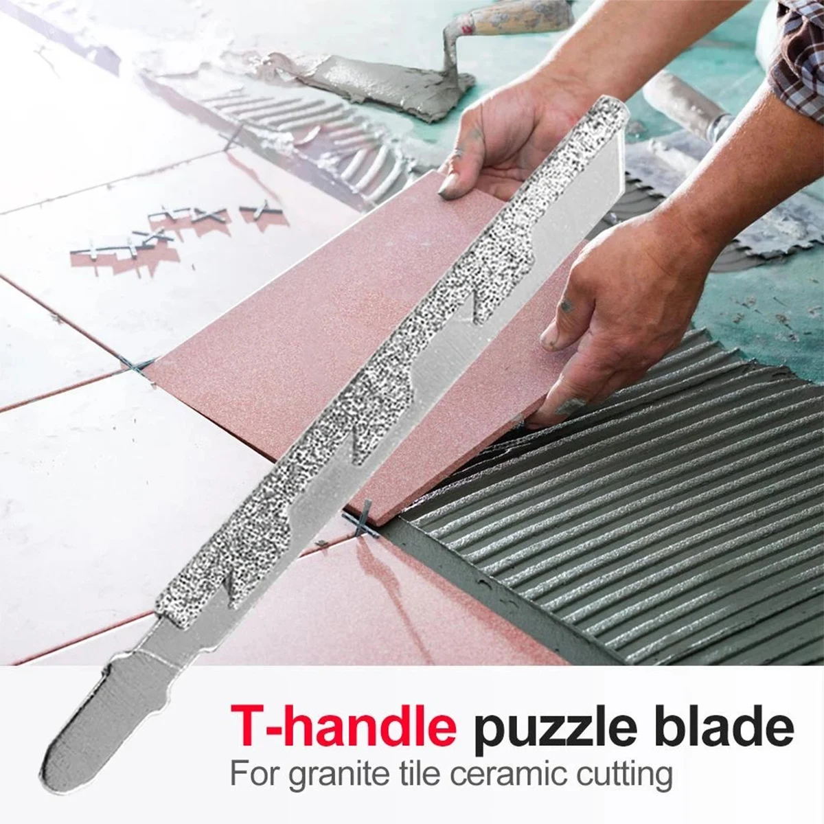 1pc Jig Saw Blade Alloy Diamond Assorted Blades T-shank 40 Grit Jigsaw Fast Cut Down Cutter for Granite Ceramic | Инструменты