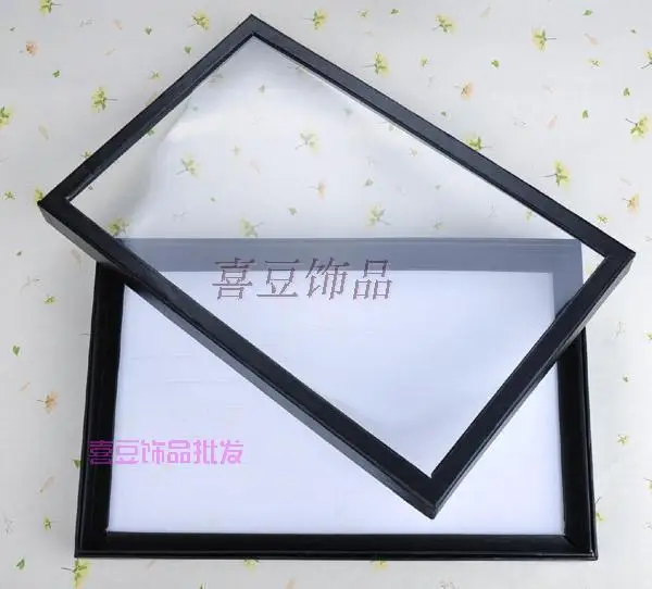 

Pure Black 100 Hole Ring Box er ding he Jewlery Box Gift Box Display Box Lid Accessories