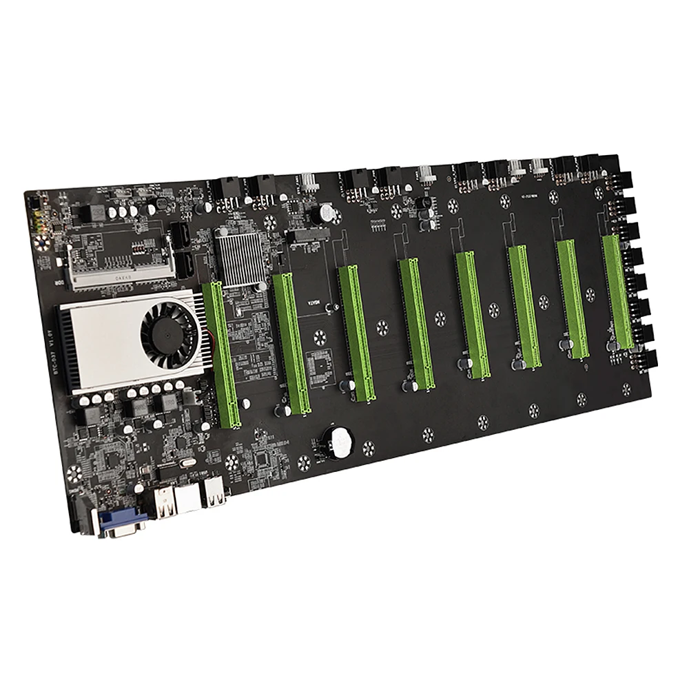 Материнская плата BTC-D37 со встроенным ЦП Celeron 847 8 PCI-E 16X слотов гигабитные сетевые