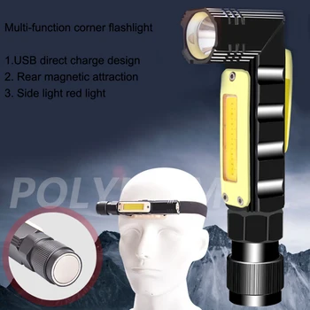 

USB Rechargeable Magnetic Work Light Flashlight Led flashlight Torch Headlight Camping Lamp