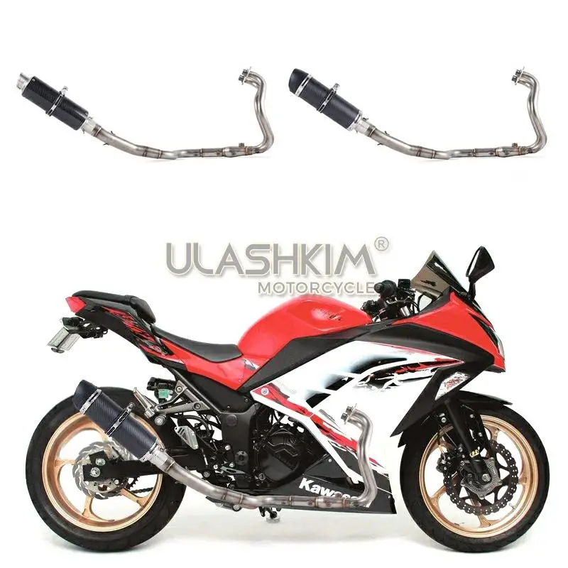 Полная выхлопная система мотоцикла без шнуровки для kawasaki Ninja 250 250R 300 Ninja250 ninja300 средняя труба с DB-KILLER