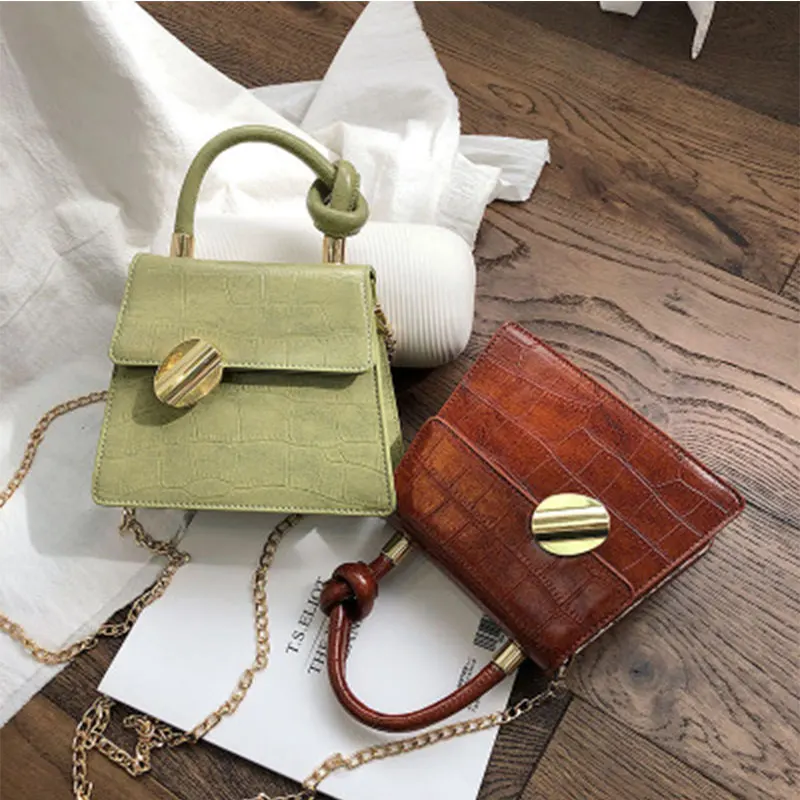 

Fresh Alligator Messenger Bags Women Multipurpose Metal Lock Crossbody Bag Design Chain Shoulder Bags High Handle Handbags Chic