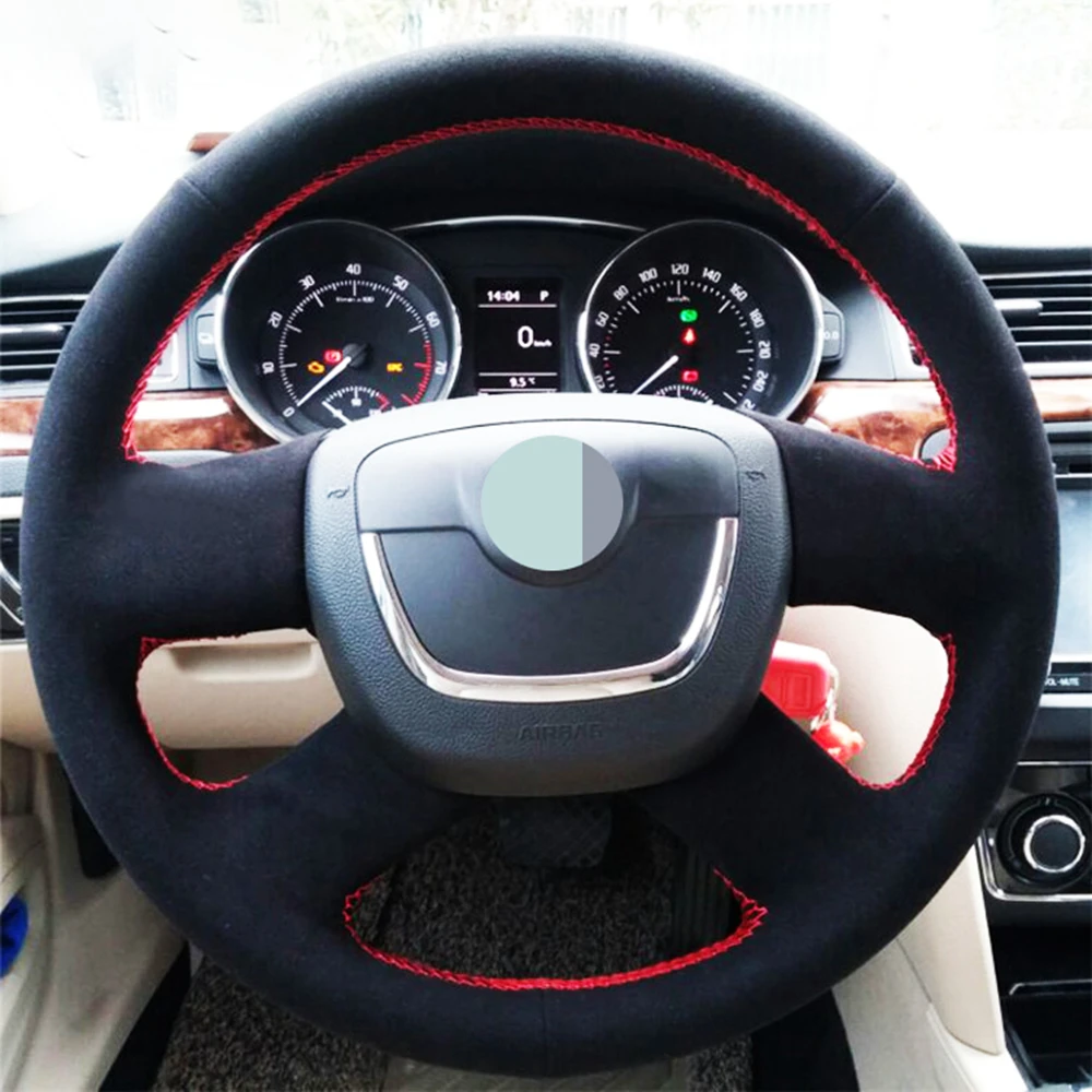 Автомобильные аксессуары крышка рулевого колеса для Skoda Octavia 2009 2013 Citigo 2011 2012 Roomster