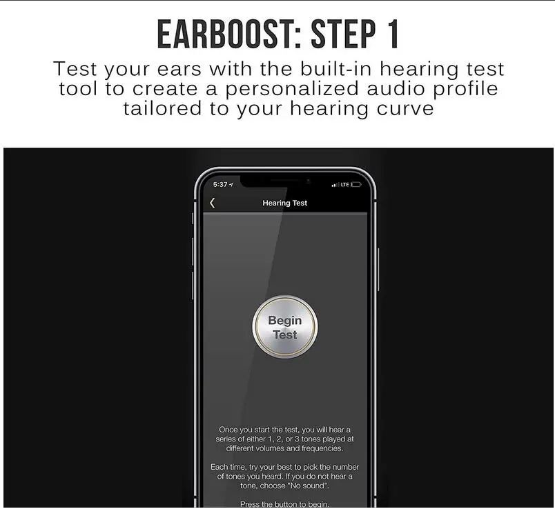 MEE AUDIO EARBOOST EB1 BLUETOOTH беспроводные адаптивные наушники для улучшения звука с приложением-компаньоном