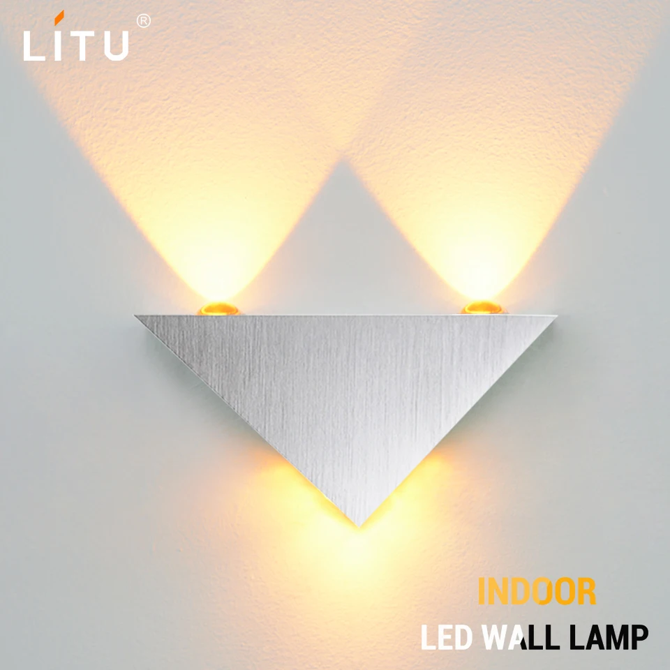 

Led indoor wall lamps 3W triangle modern wall sconce stair wall light fixture living room bedroom bedside hallway wall lamp