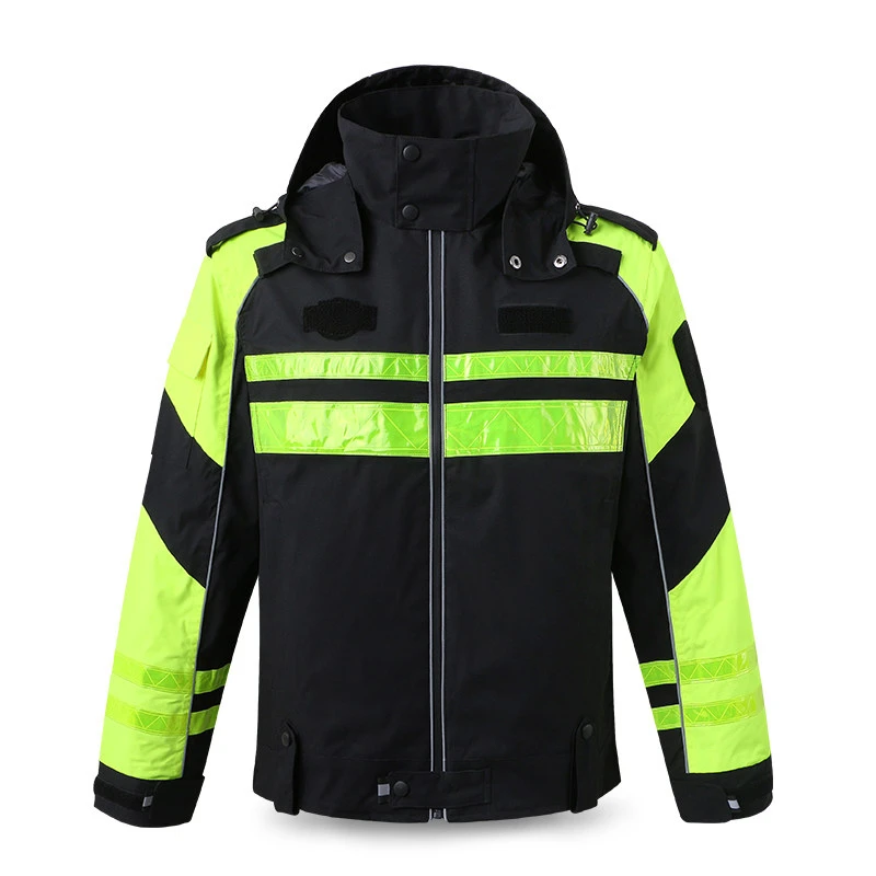 Chaqueta de de seguridad, ropa de trabajo hi vis, chaqueta reflectante para lluvia, ciclismo, bolsillos multifuncionales|Chaquetas| - AliExpress