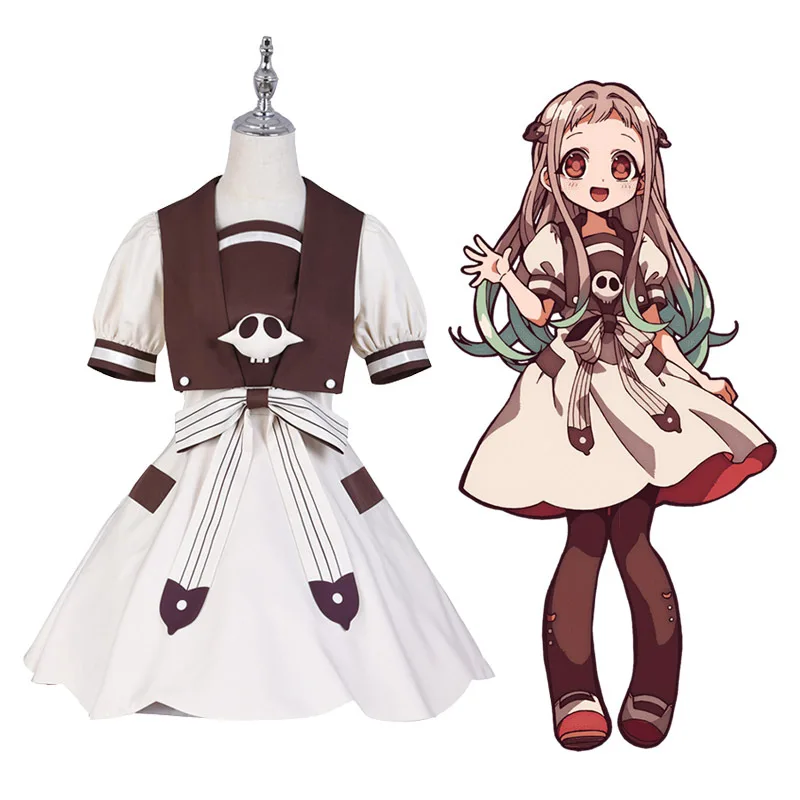 

Аниме jibaku shounen hanako kun nene yashiro Косплей Костюм peruca vestido feminino для вечеринки Хэллоуин костюм