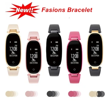 

Newest S3 Smart Bracelet Woman Color Screen Heart Rate Fitness Smart Band Waterproof Passometer Wristband Lady For Android IOS