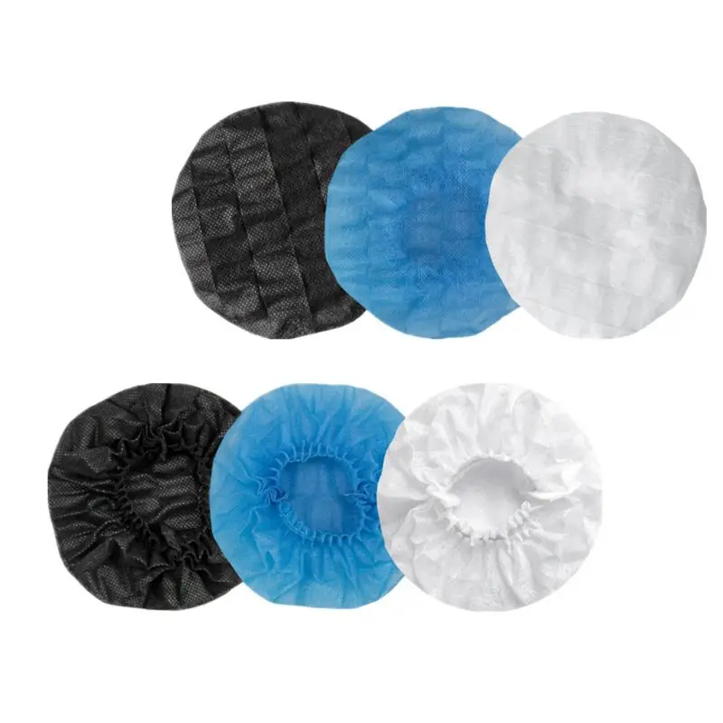 200Pcs Disposable Headphone Cover NonWoven Hygienic Dustproof Sweatproof Stretchable Ear Pad Internet cafes Headsets Accessories