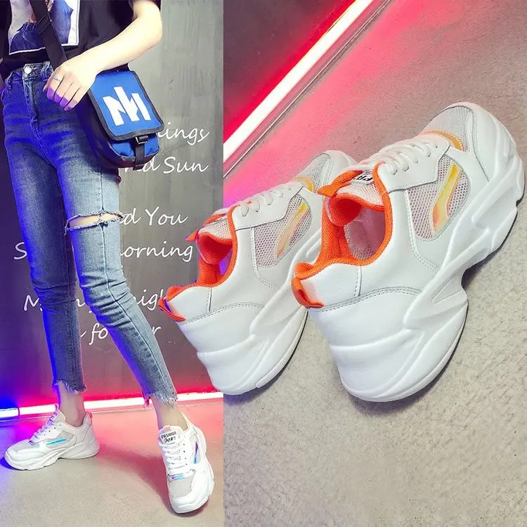 

2019 Spring And Summer New Style Korean-style INS Super Fire Students Versatile Breathable Mesh Shoes Online Celebrity Ulzzang O