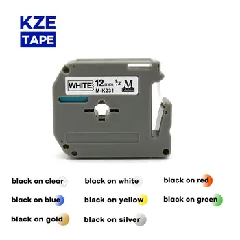 

12mm Multicolor label tapes as M-K131 M-K231 MK231 MK 431 mk531 mk-631 Compatible brother p-touch Label Printer for PT-80 PT-70