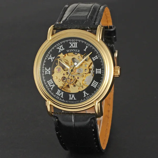 

Winner Winner Brand with Calendar Multi-functional Fully Automatic Mechanical Wrist Watch MEN'S Leather Belt Watch