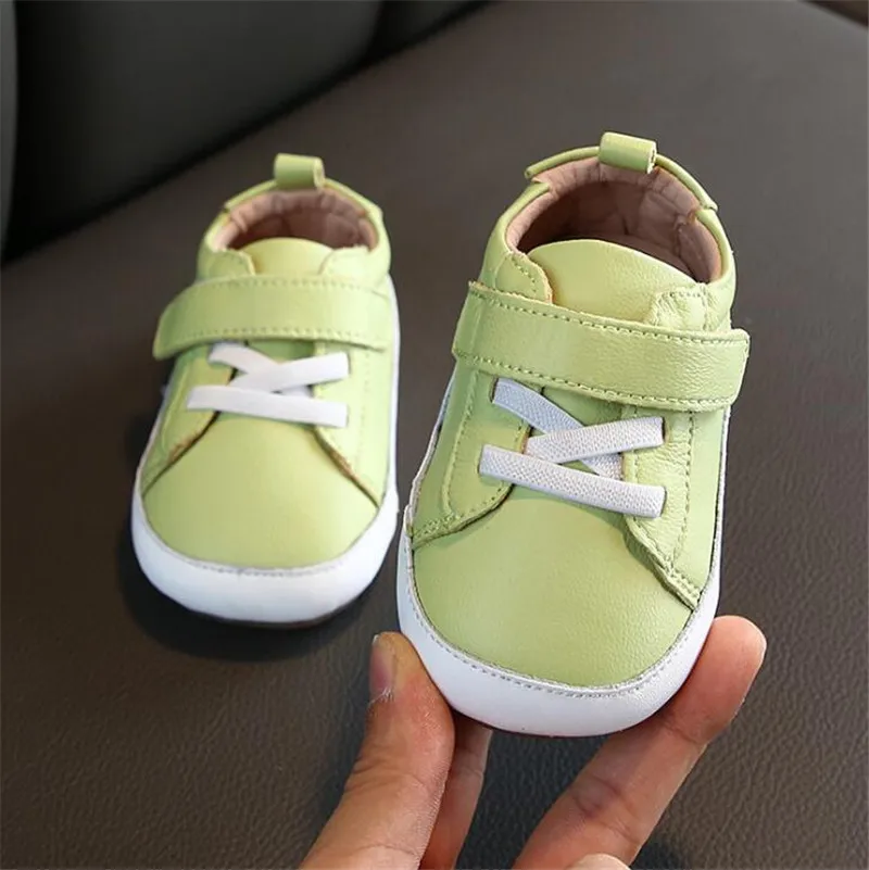 green Weoneit/; обувь для маленьких девочек; удобные кожаные детские кроссовки для маленьких девочек; обувь для новорожденных; мягкая подошва; Первые ходунки - Цвет: green