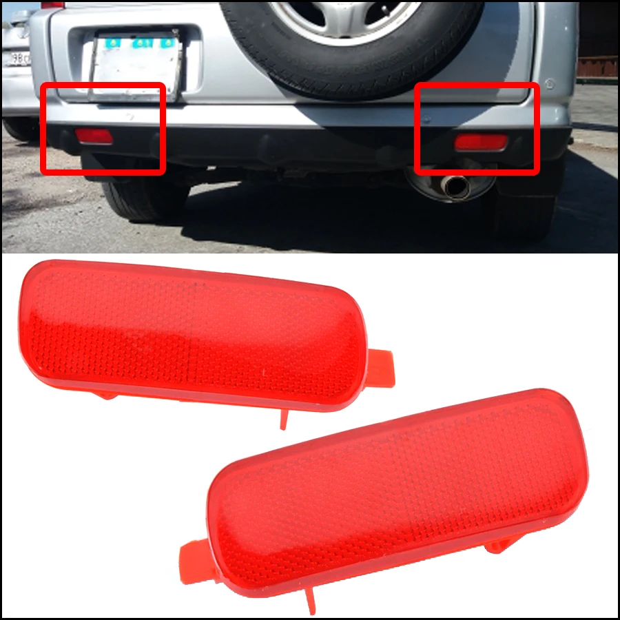 

Wooeight 1Pc Rear Left/Right Bumper Reflector Light Lamp 33555-S9A-003 33505-S9A-003 Fit for Honda CRV CR-V 2002 2003 2004