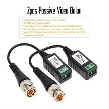 

1 Channel Passive Video Balun Transceiver BNC to UTP CAT5 Cable for CCTV