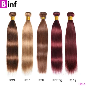 

27/30/33/99j/Burg Colorful Human Hair Bundles Brazilian Straight Human Hair Extension Remy Hair Weave Bundles 2020 Top Fashion