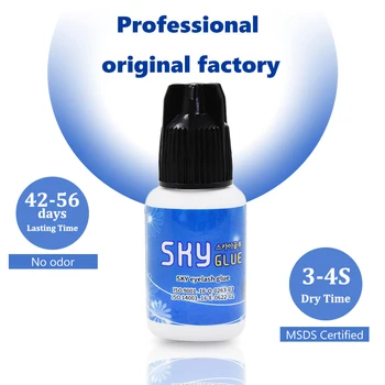 

3-4S Fast Drying Super Type Sky Glue for Eyelash Extension Professional Eyelash Glue 1 Bottle 5ml From Korea Last Over 6 Weeks