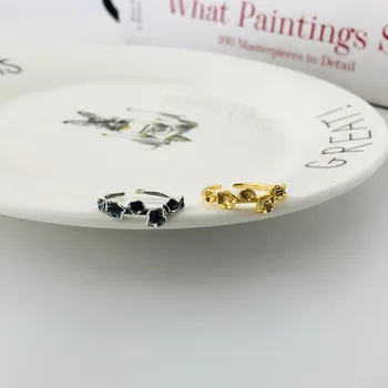 

Vintage Flowers Ring Silver 925 Jewelry Trendy Opening Gold Ring 925 Sterling Silver Rings For Women Anelli Donna Argento