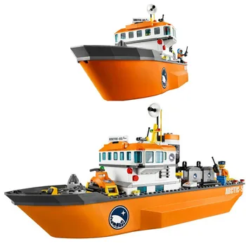 

760pcs City The Polar Adventure Arctic Ice Breaker Ship Model Building Block Compatible lepining city Toy for Children Gift